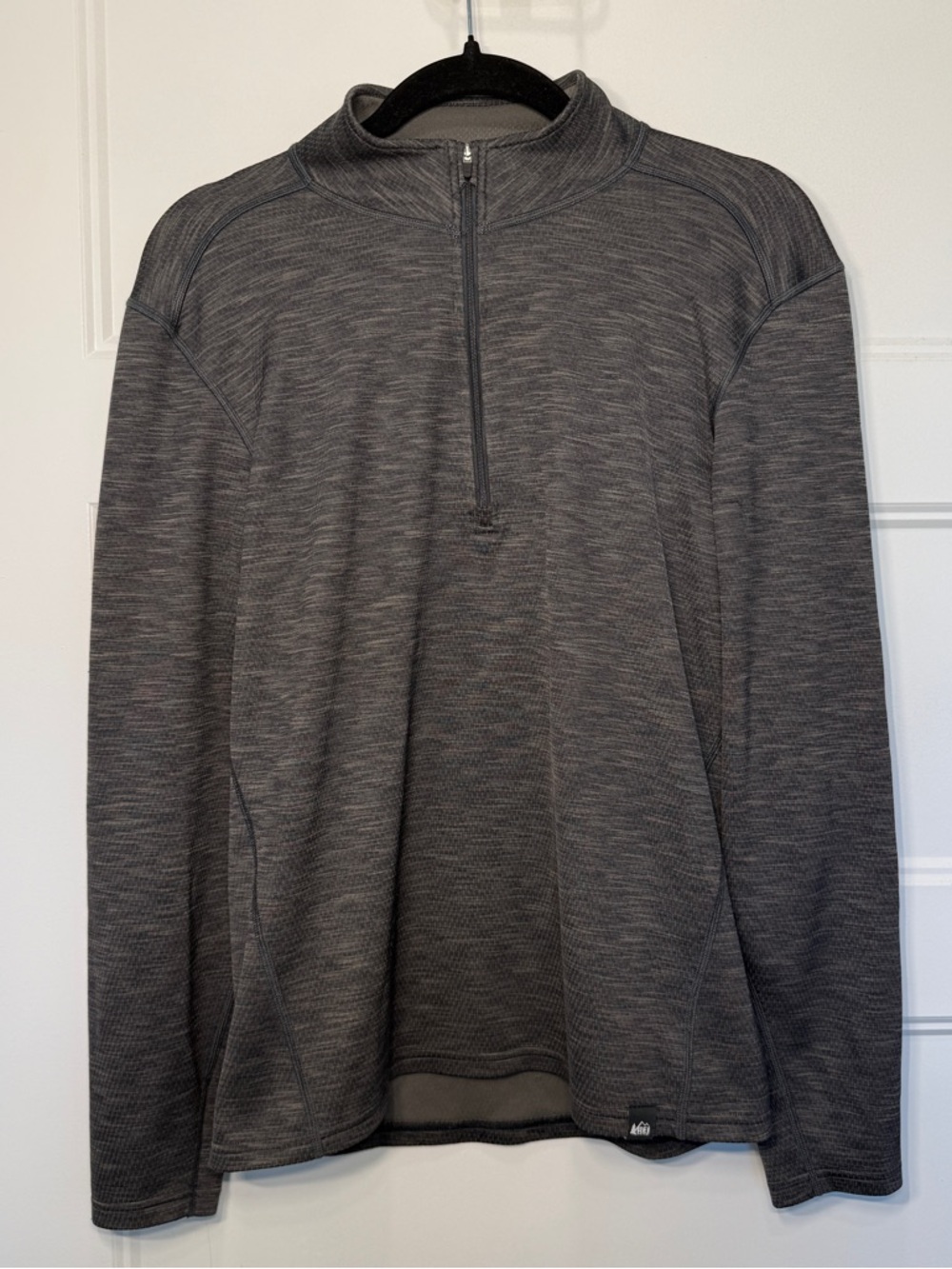 REI Co-op Quarter Zip Pullover Mens Small Gray Lightweight Hiking top
